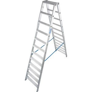 Krause Doppelleiter Stabilo mit 2 x 12 Stufen, Aluminium Leiter für den professionellen Einsatz.