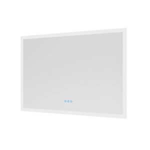 Aquabatos LED Badspiegel, 100x70 cm, mit Touch-Schalter und Anti-Beschlag Funktion.