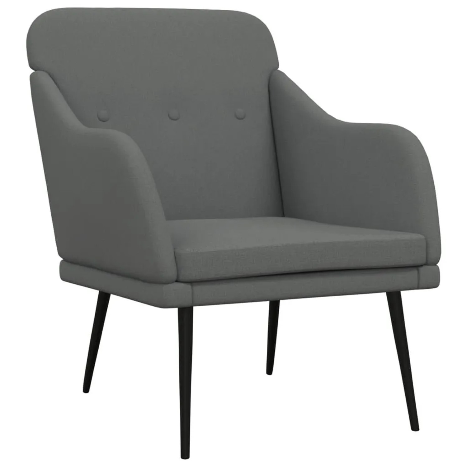 vidaXL Sessel Dunkelgrau 63x76x80 cm Stoff 351475