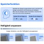 Anzeige: Badspiegel mit Memory-Funktion und Helligkeitsanpassung.