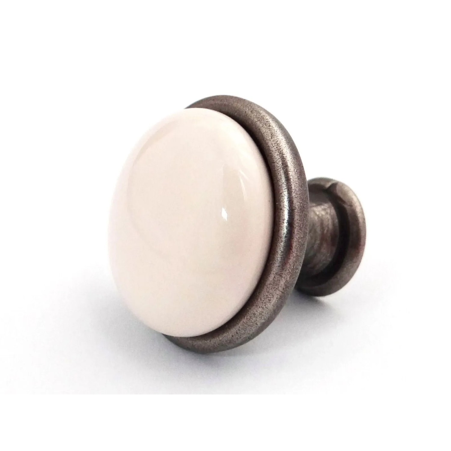 SOTECH Porzellanknopf KARI Ø28 mm Altsilber Ohne