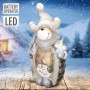LED Rentier Figur, 51 cm, warmweiß, mit grauem Hut. Weihnachtsdekoration für Innen, batteriebetrieben.