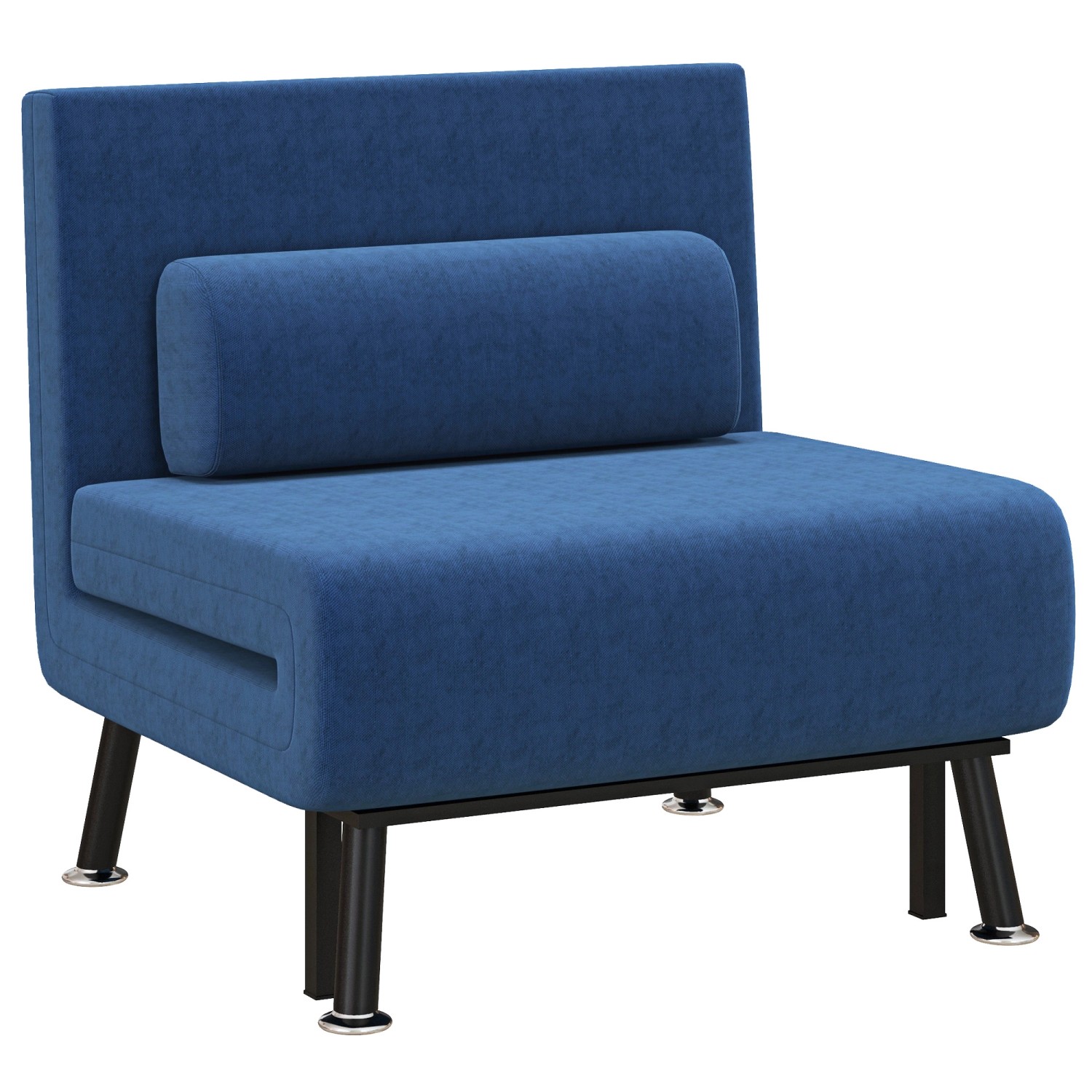 HOMCOM Schlafsessel mit Bettfunktion Stahl Polyester Blau 75L x 70B x 75H c günstig online kaufen