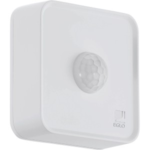 Eglo Connect-Z Bewegungssensor, weiß, für Smart Home Systeme. Quadratisches Design mit Sensorlinse.