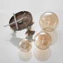 Moderne Lindby Deckenlampe Teeja in Creme mit 3 Glas-Kugeln für Wohnzimmer.