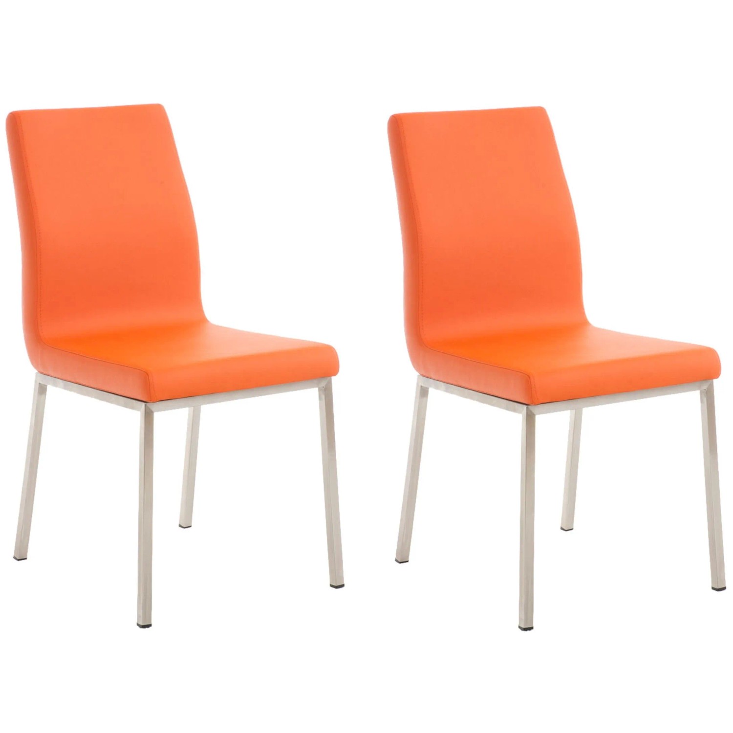 CLP 2er Set Esszimmerstühle Colmar Orange