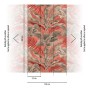 Fototapete Dschungelmotiv in Rosa, Lachsrot und Beige-Grau, 1,59x2,8m