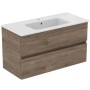 Ideal Standard Badmöbel-Set Eurovit+ mit Unterschrank und Waschtisch, 101 cm, Nussbaum