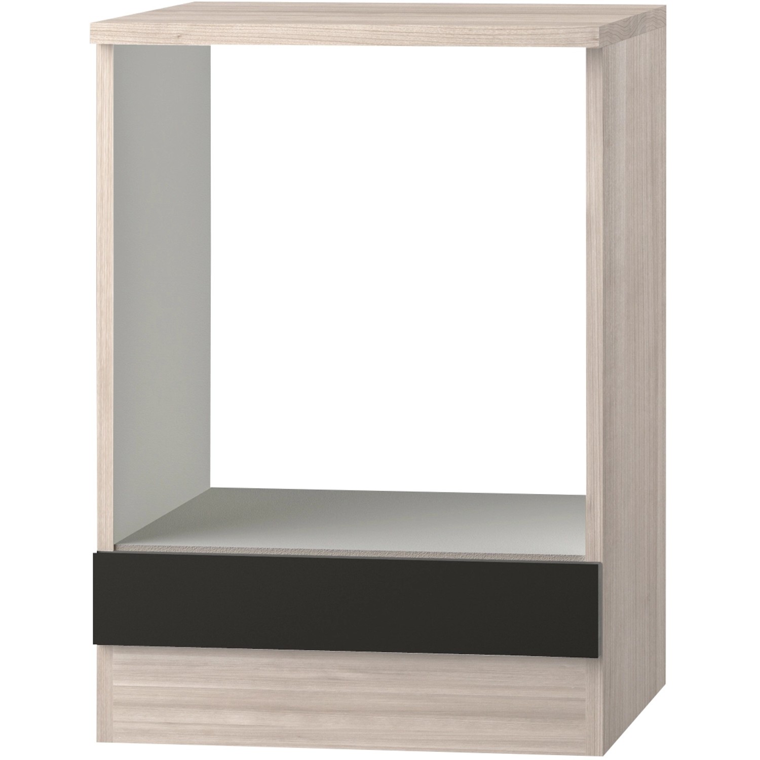 Optifit Herdumbau Faro220 60 cm Anthrazit Akazie NB Inkl. 1 festen Blende