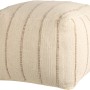 Beiger Sitzsack (45x45x35 cm) mit elegantem Streifenmuster für Wohnzimmer & Co.