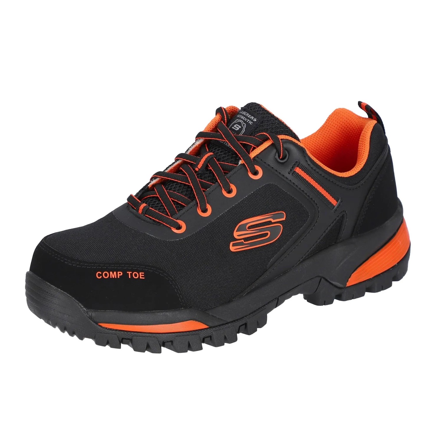 Skechers Sicherheitsschuhe Strigax Gatlon Herren S3L Gr. 39, 5 Schwarz-Orange