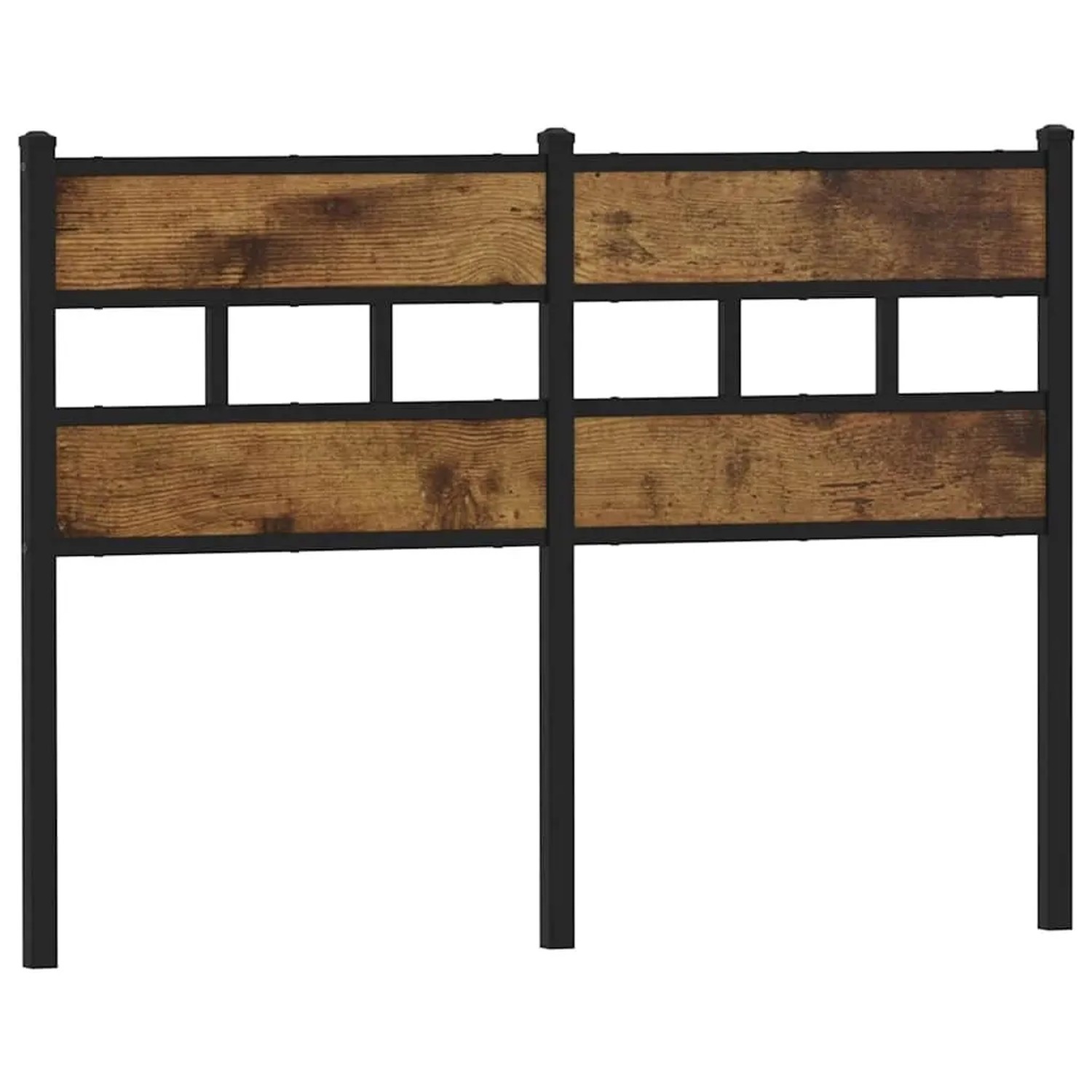 vidaXL Ersatz-Kopfteil Räuchereiche 135 cm Eisen und Holzwerkstoff 4017085