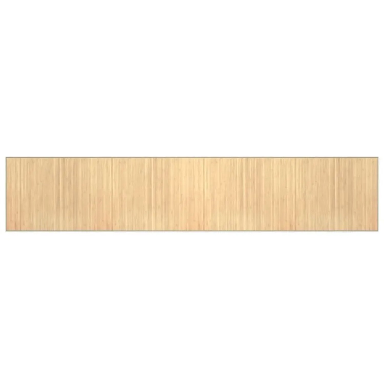 vidaXL Teppich Rechteckig Hell Natur 80x400 cm Bambus 376921