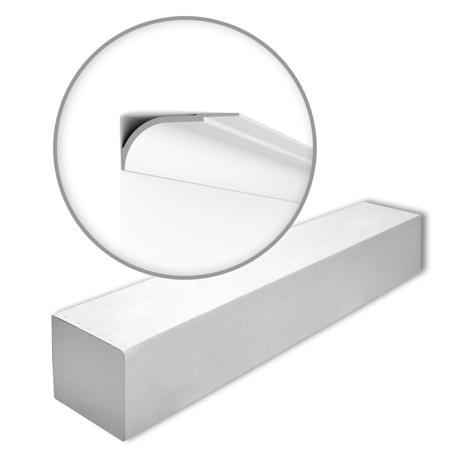 NOEL & MARQUET NMC WT22-Box WALLSTYL Eckleisten 1 Karton Set mit 5 Stuckleisten 10 m Weiß
