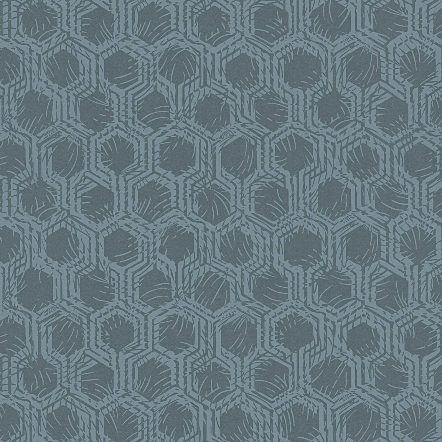 Bricoflor Vliestapete in Dunkelblau Geometrische Tapete mit Hexagon Design für Schlafzimmer und Esszimmer Elegante Vinyl