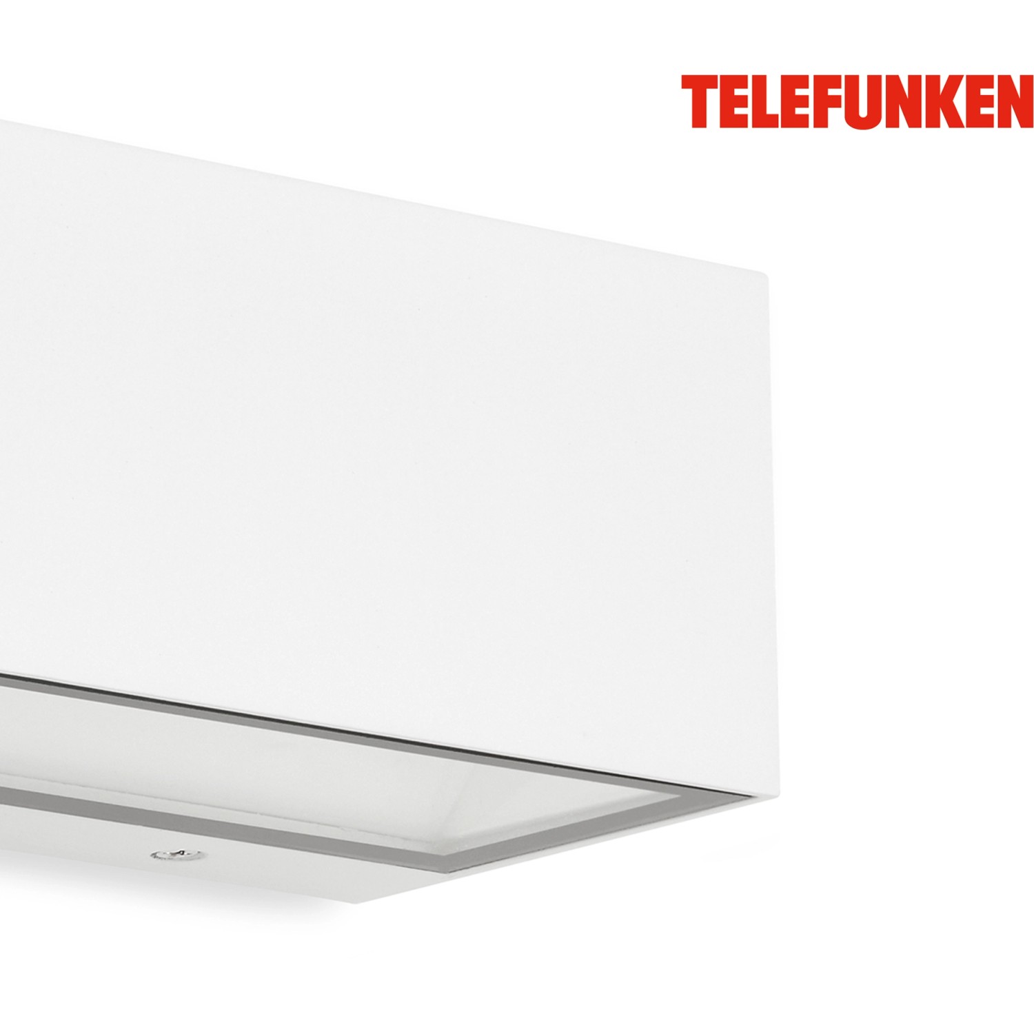 Weiße Telefunken LED-Außenleuchte Monaco, 2 x 6 W, modernes Up- & Downlight.