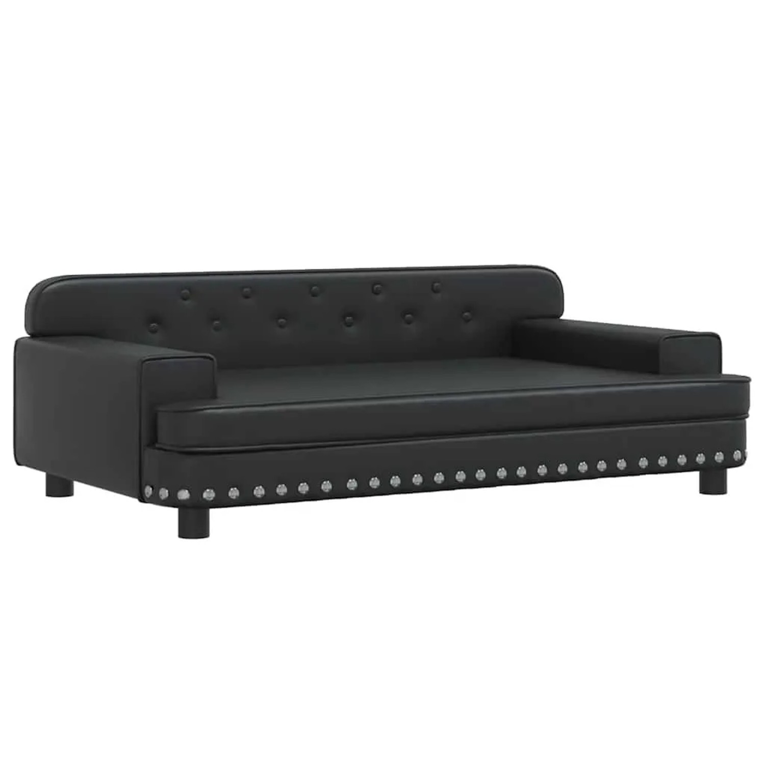 vidaXL Hundebett Schwarz 90x53x30 cm Kunstleder 171876