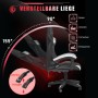Ergonomischer schwarz-weißer Gaming Stuhl, neigbar 90-155°, mit Verstellhebeln. Für Gaming, Arbeit & Entspannung.