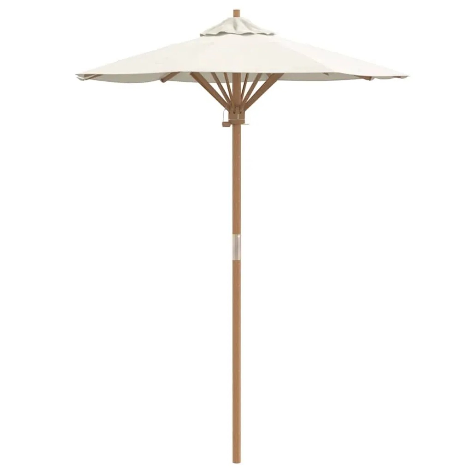 vidaXL Gartenparasol Cremeweiß 150 x 150 x 210 cm Bambus 4108079 günstig online kaufen