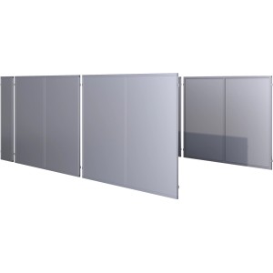 KGT Seitenelement AVB groß in Silber für Carport, Wetterschutz.