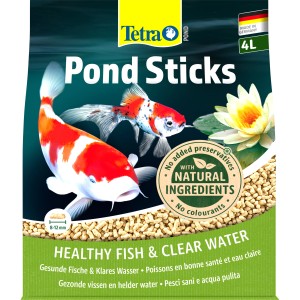 Tetra Pond Fischfutter Sticks 4 l: Hauptfutter für gesunde Teichfische und klares Wasser.