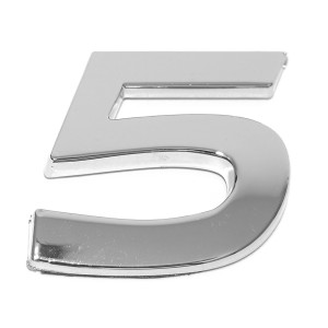 Eufab 3D Autoaufkleber 5 in Chrom-Optik für die Außenausstattung.