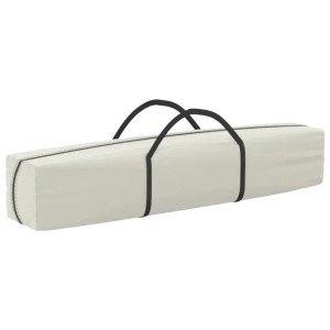 Verpacktes, faltbares Partyzelt in Creme (2x2 m) von vidaXL mit Tragegriffen.