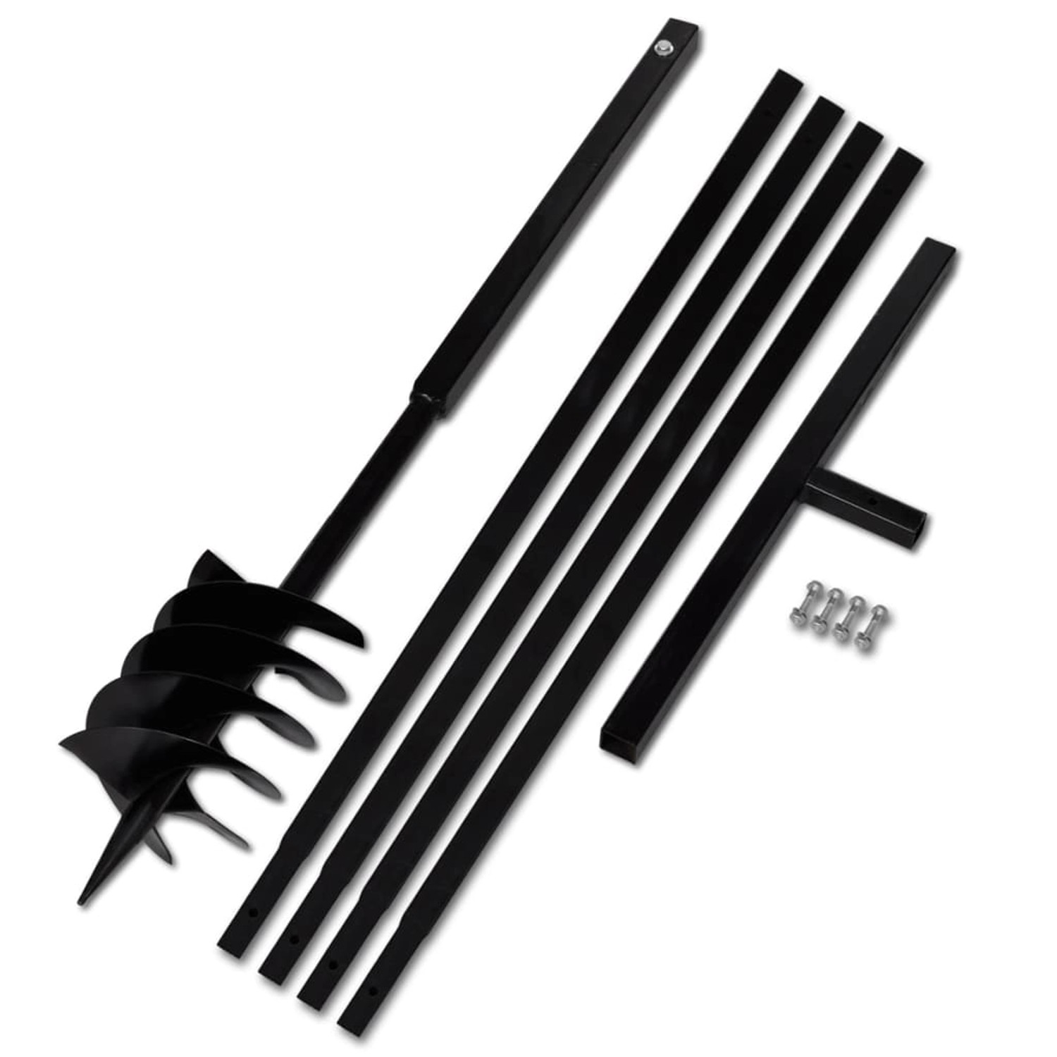 vidaXL Erdbohrer mit Griff 180 mm Verlängerungsrohr 5 m 270531