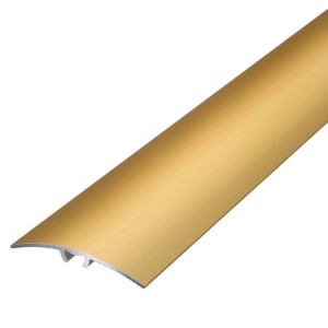 Goldenes Dalsys 3-in-1 Übergangsprofil aus Aluminium, 93x30mm, für Bodenbeläge. Einfache Montage.