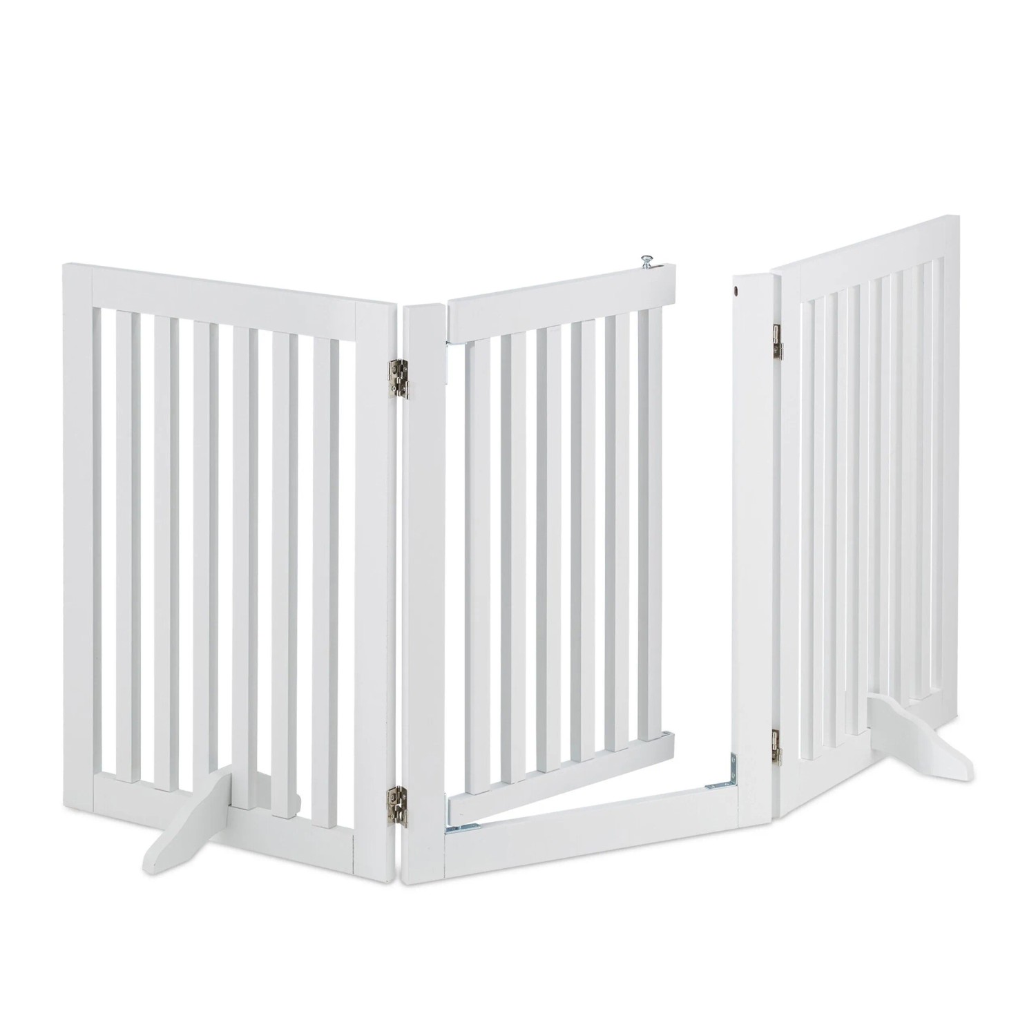 Relaxdays Treppenschutzgitter mit Tür MDF Weiß Klappbar 70 cm x 154 cm x 30 cm 8,9 kg