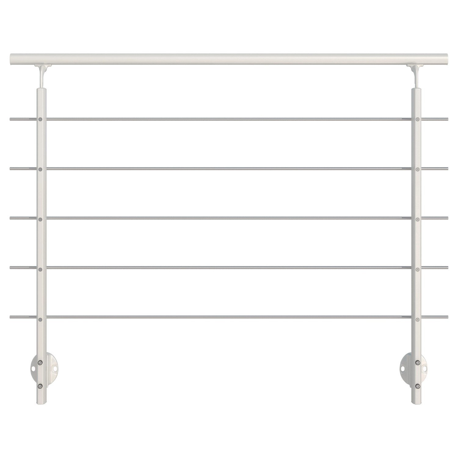 Dolle Geländer-Komplettset 150 cm Wandmontage Weiß günstig online kaufen