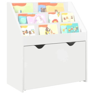 vidaXL Kinderregal Hochglanz Weiß 60 x 29,5 x 69 cm Holzwerkstoff 892393