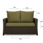 Setgarden Mix-Techno Gartenkissen Für Polyrattan Möbel 120×60×50 cm – Kissen Für 2 Sitzer Gartensofa 1tlg Grün_4