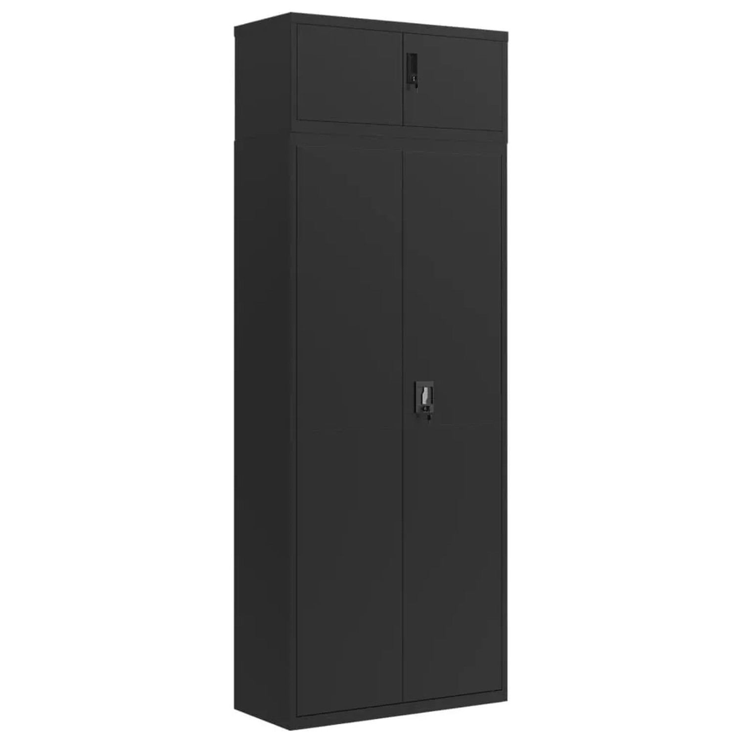 vidaXL Aktenschrank Schwarz 90x40x240 cm Stahl 3188327
