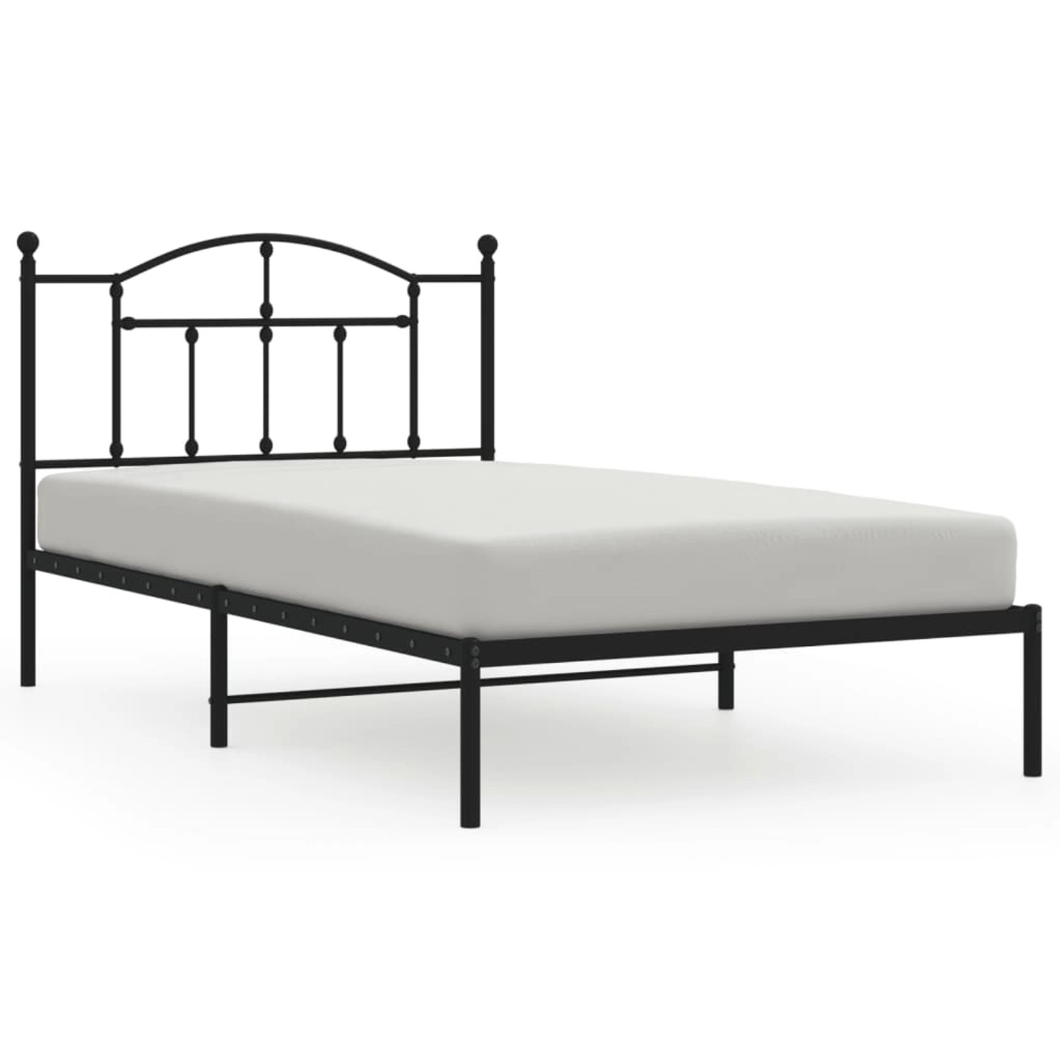 vidaXL Bettgestell mit Kopfteil Metall Schwarz 107x203 cm Modell 51846341 günstig online kaufen