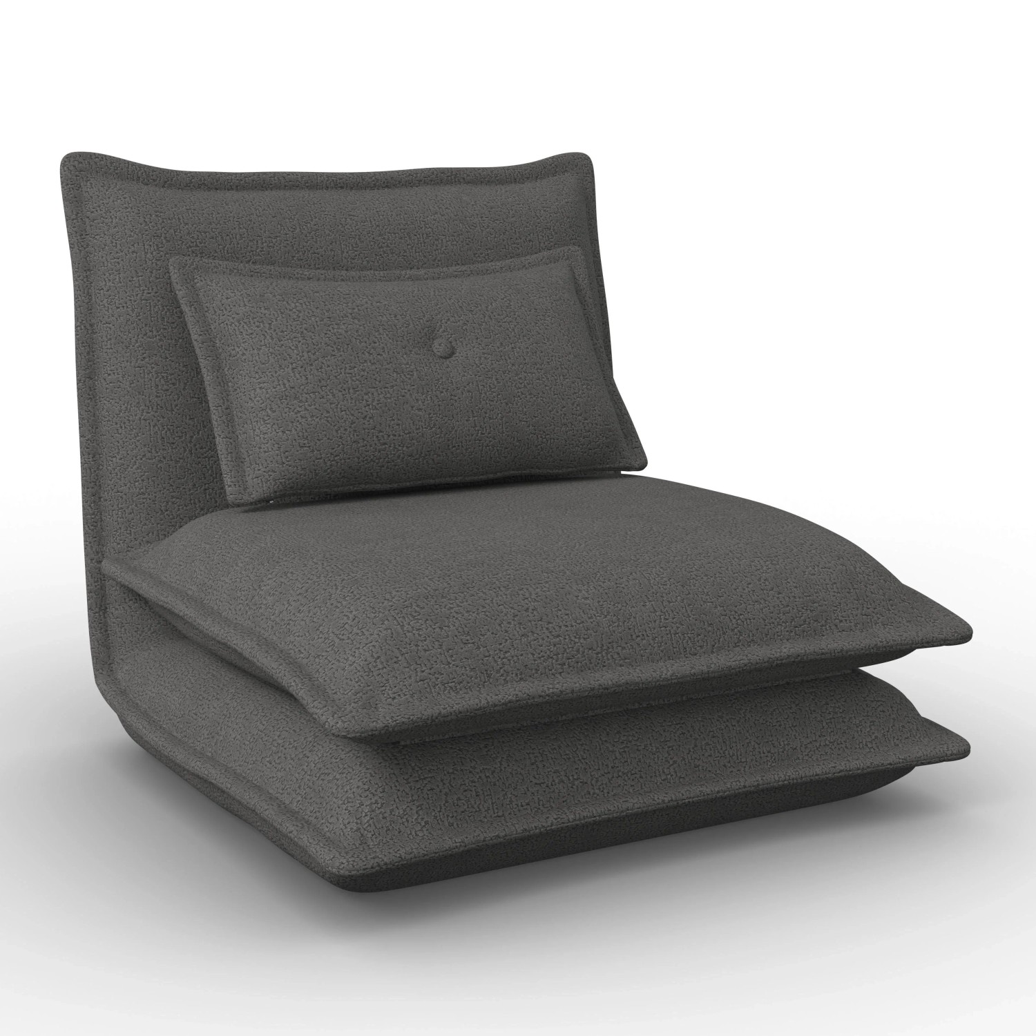 Bessagi Home Schlafsessel Tamara Bouclé Dunkelgrau