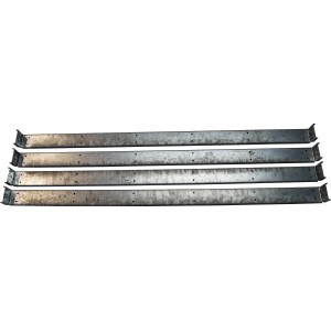 Gabiona Schienen-Set für Banksitzflächen, 4 feuerverzinkte Schienen (115 cm) für Gabionen.