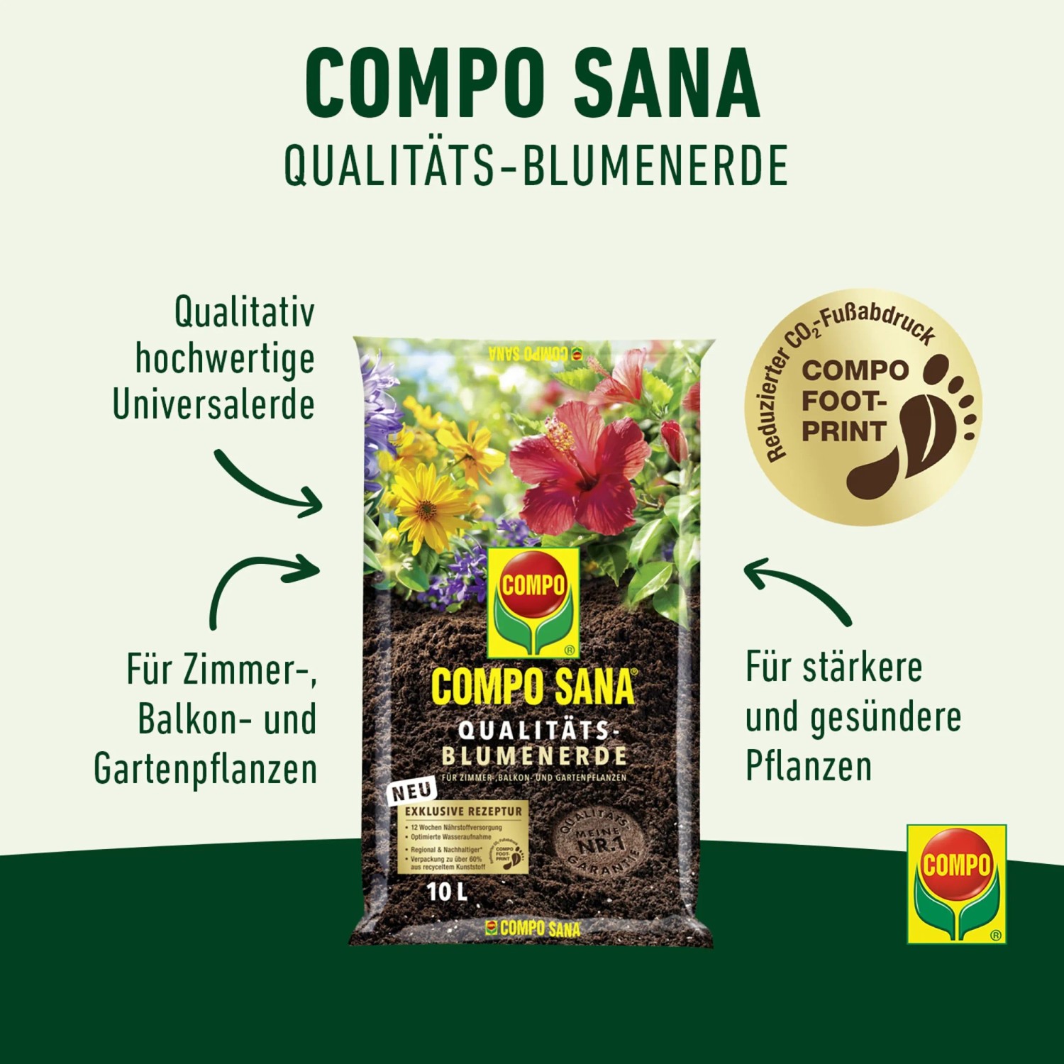 Compo Sana Qualitäts-Blumenerde 1 x 10 l_2