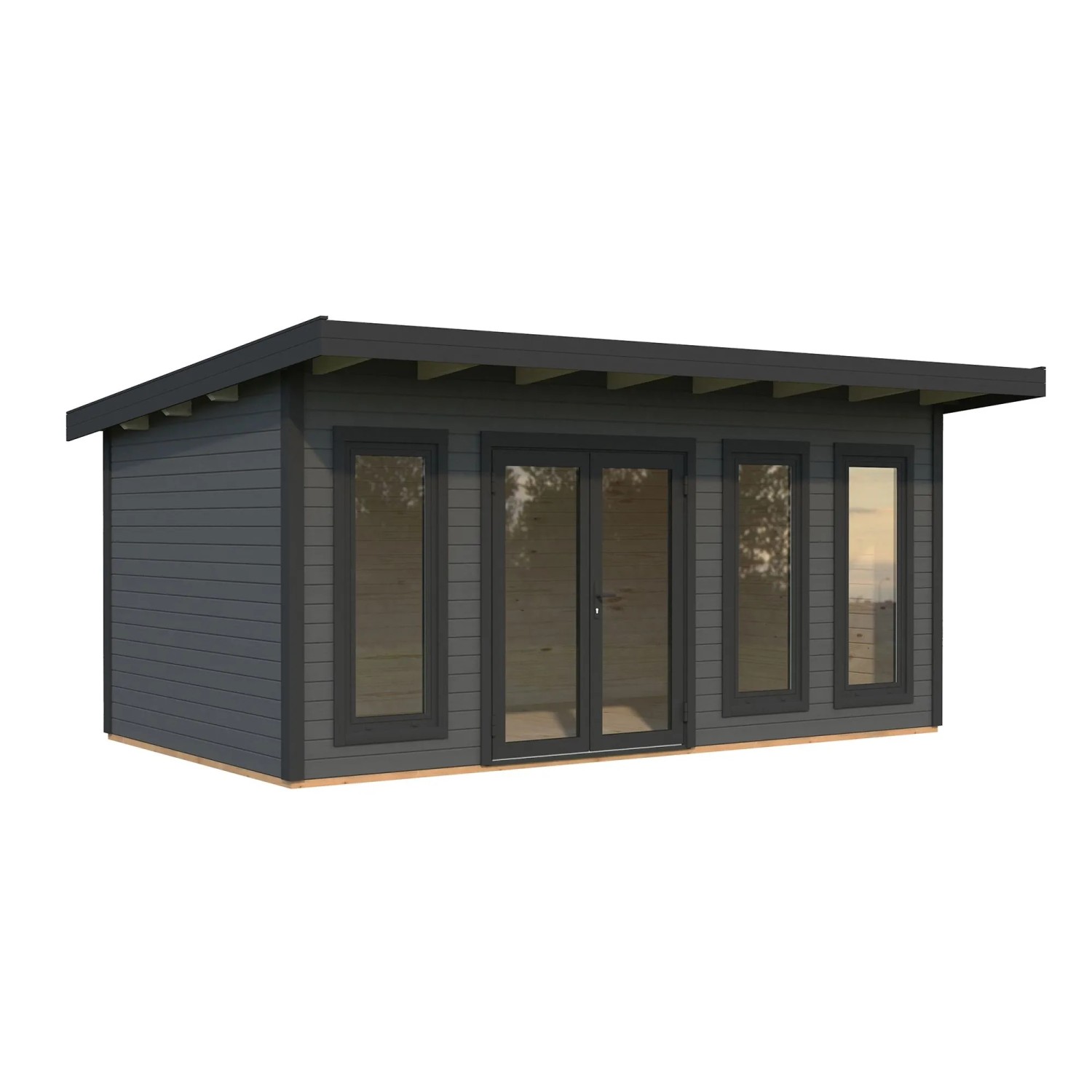 Palmako Holz-Gartenhaus Aurelia Pultdach Lackiert 530 cm x 300 cm 15,2 m²