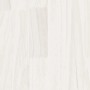 Detailansicht: Weißes Bücherregal/Raumteiler aus Kiefernholz, Wandregal für Wohnräume.