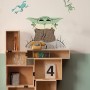 Komar Wandsticker: Star Wars The Mandalorian Grogu mit Fröschen, braun. Deko für Kinderzimmer.