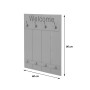 Weiße MCW Wandgarderobe im Shabby Chic Stil mit "Welcome" Schriftzug und 8 Haken.