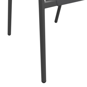 Bessagi Garden Gartensessel Benicio Grau Polywood/Textilene 2er-Set