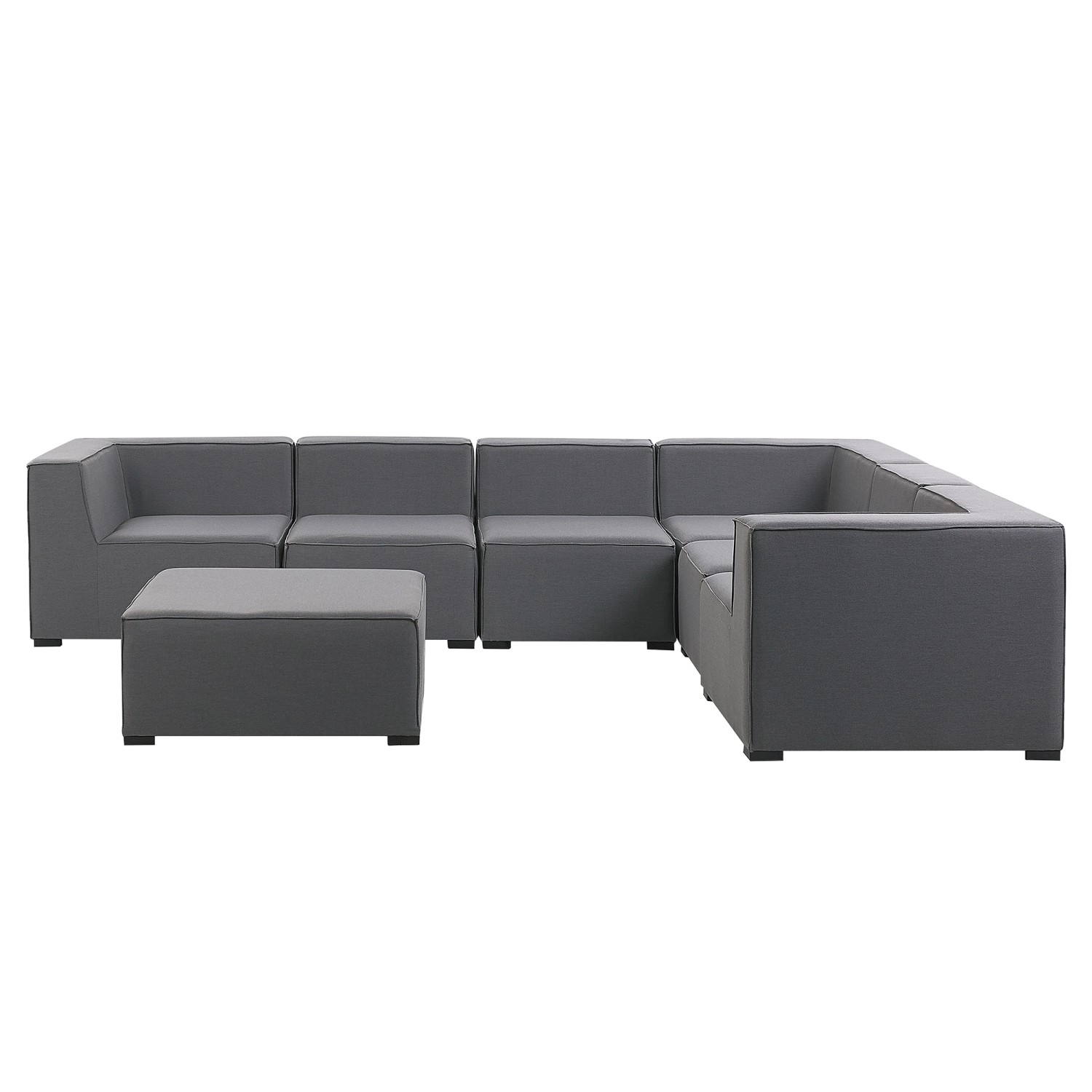Beliani Lounge Set AREZZO Dunkelgrau 250x320x65
