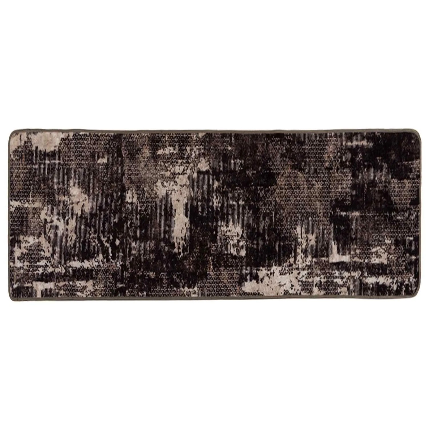 vidaXL Teppichläufer MARSA Schwarz 100 x 250 cm Polyester und PVC 42023383
