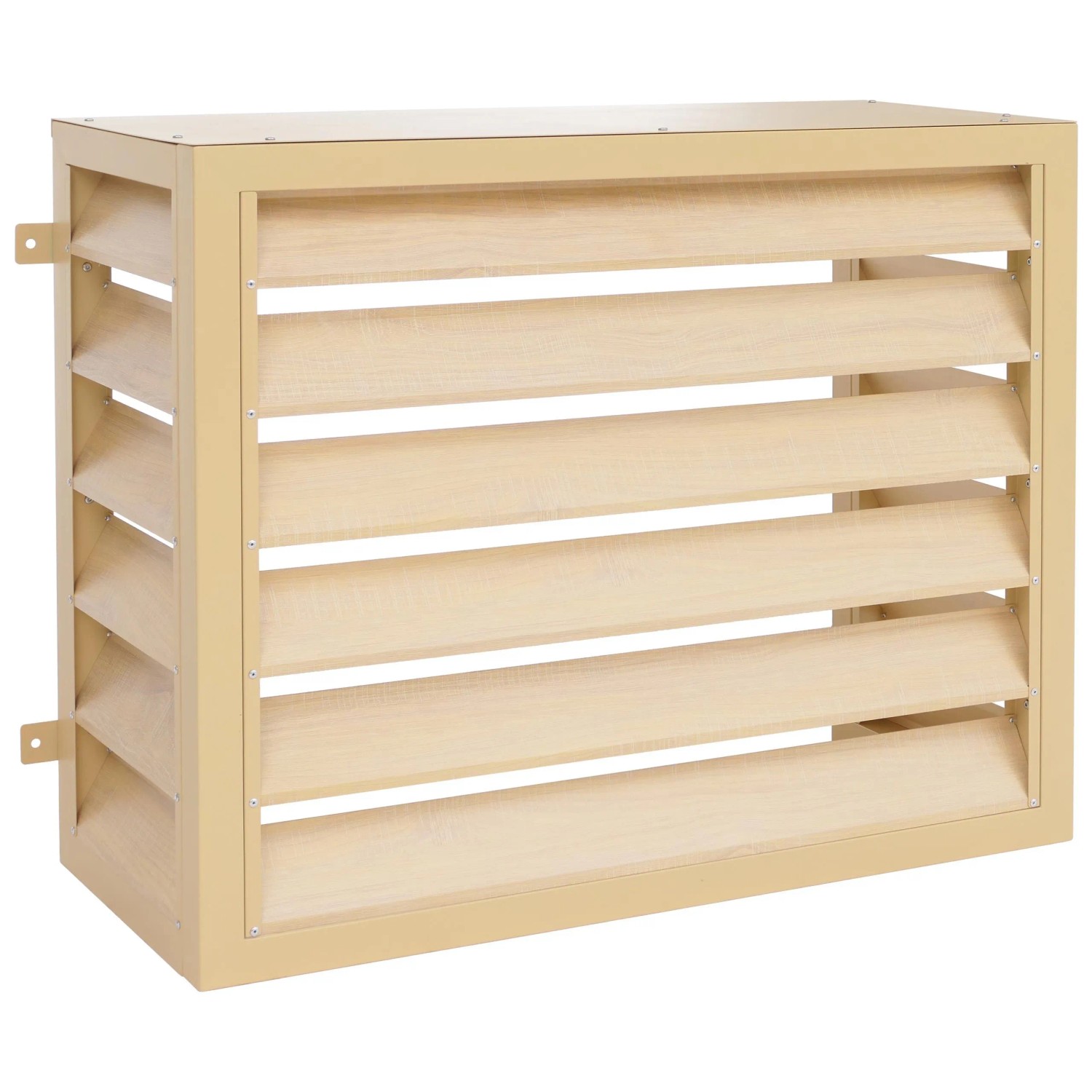 MCW Verkleidung Für Klimaanlage/Wärmetauscher O43 Metall 73x97x38cm Eiche-Optik