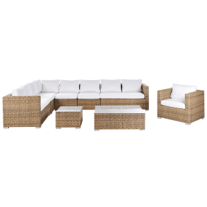 Beliani Lounge Set XXL Cremeweiß