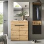 Inn.Furn Garderoben-Set 3-teilig in Eiche und Grau 140 cm Cooper_6
