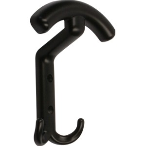 Schwarzer Wandhaken 1064 aus Metall für einfache Montage.