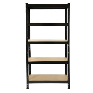 Schwarzes Monstershop T-Rax Lagerregal (75cm) mit 5 Böden aus MDF-Platten.